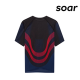 SOAR Men Race Tee - Black Red Navy