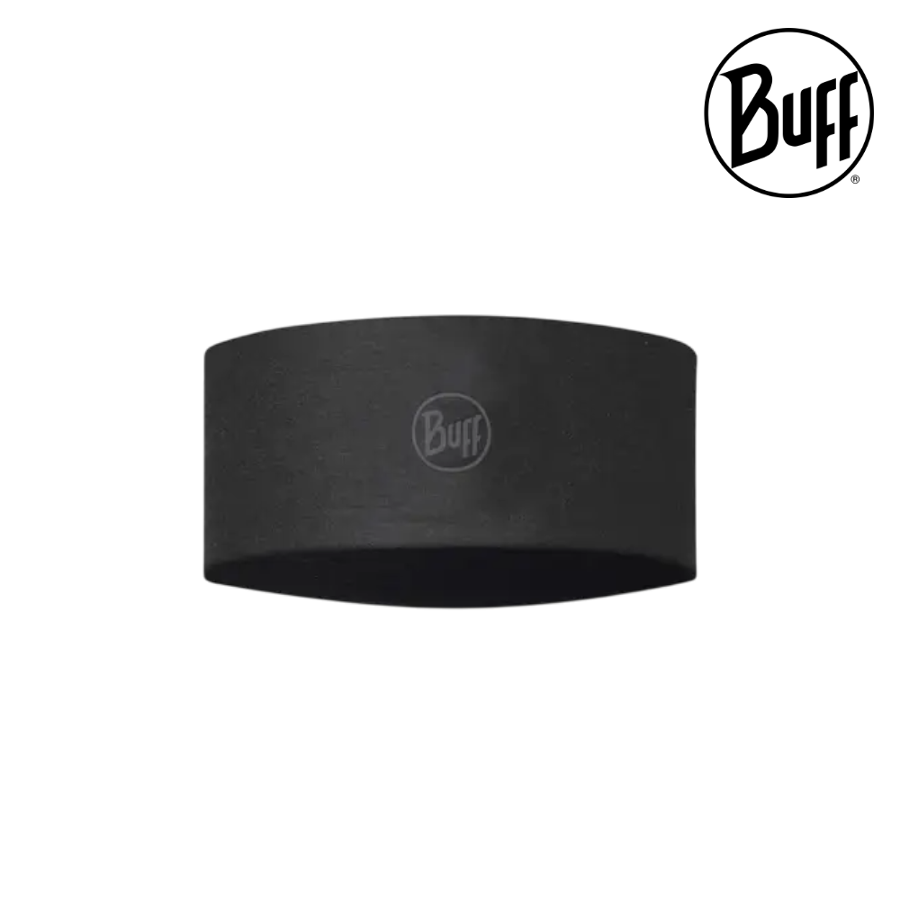 BUFF® CoolNet UV Wide Headband - Solid Black OS