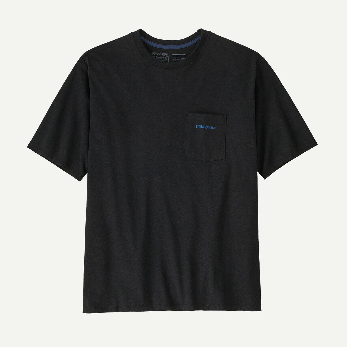 Patagonia Men Boardshort Logo Pocket Responsibili-Tee® - Ink Black