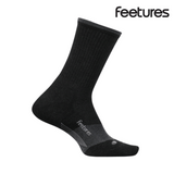 Feetures Trail Max Cushion Mini Crew - Charcoal