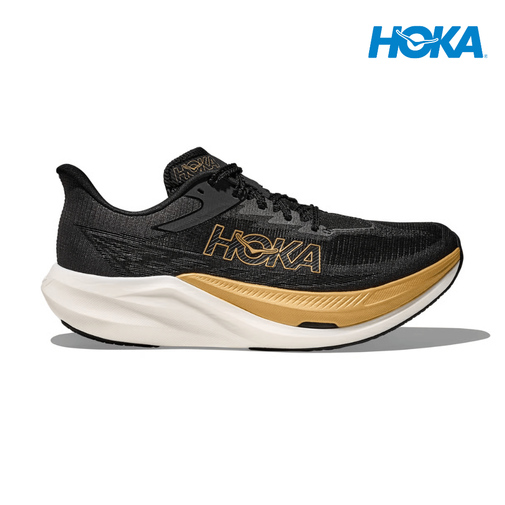 HOKA Unisex Rocket X 3 - Black / Gold