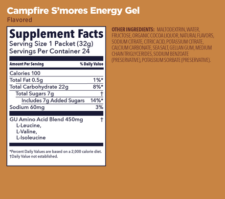 (6 Packs) GU Energy Gel Campfires Smores - Dec 2026