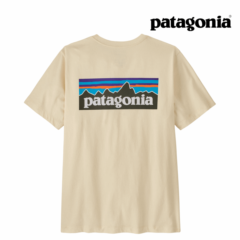 Patagonia Men P-6 Logo T-Shirt - Undyed Natural