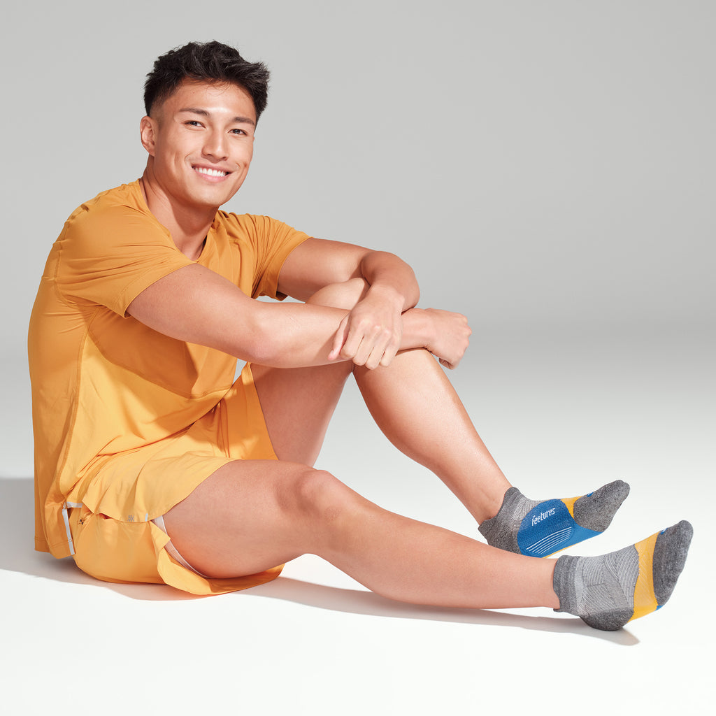 Feetures Active Elite Light Cushion No Show Tab - Iron Seal