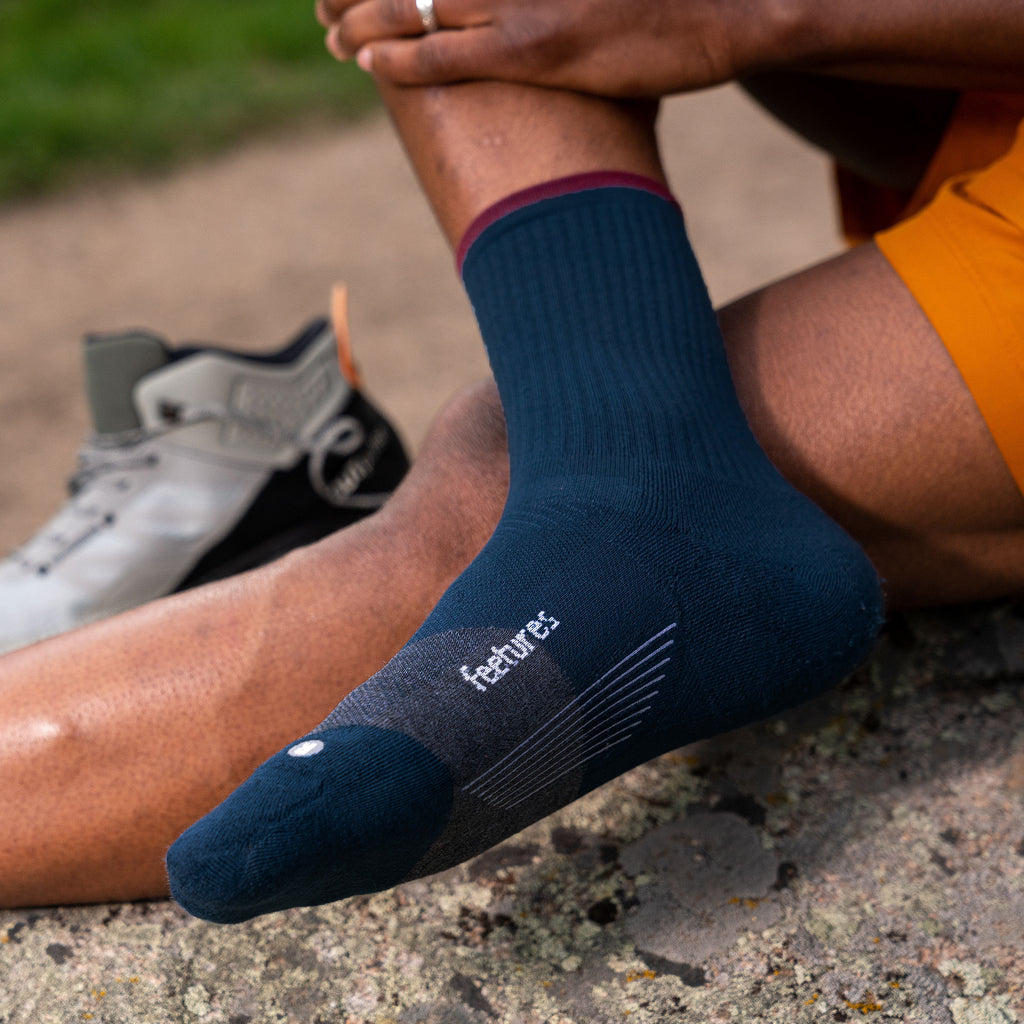 Feetures Trail Max Cushion Mini Crew - French Navy