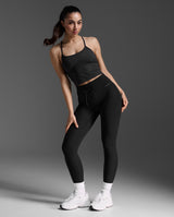 2XU Women Flex Crop Tank - Black / Black