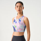 NEDAO Women Qiflow Running Crop Top - Light Stream Pink
