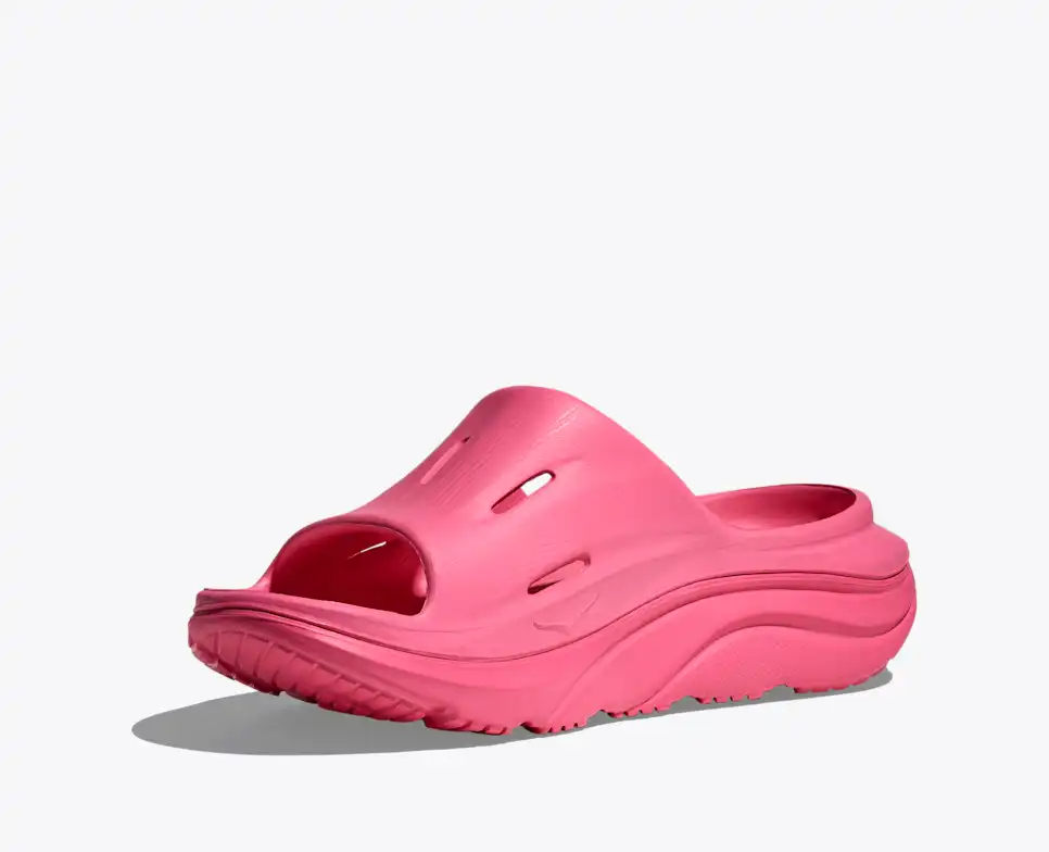 HOKA Unisex Ora Recovery Slide 3 - Neon Rose