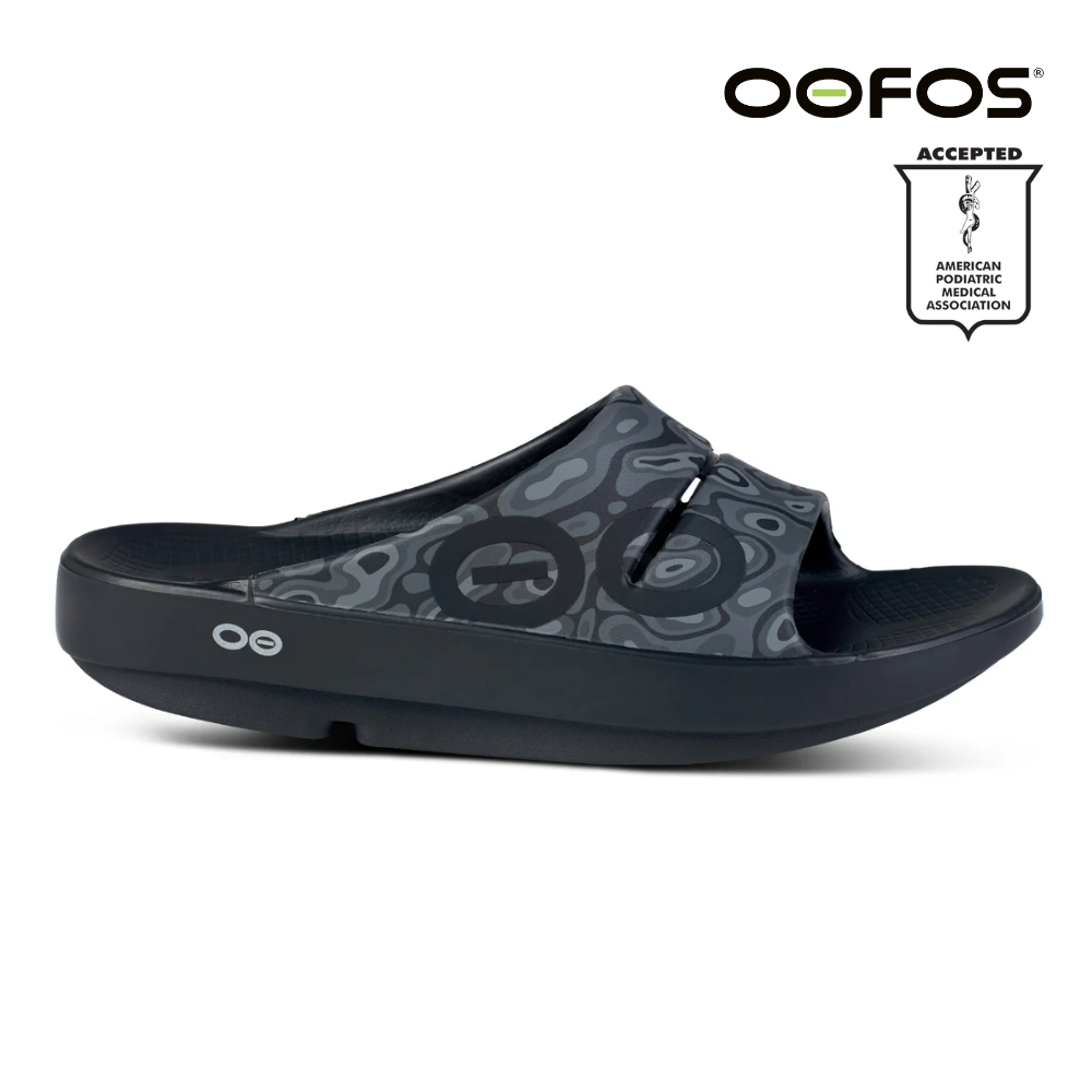 OOFOS Unisex OOahh Sport - Black Water Camo – Running Lab Malaysia
