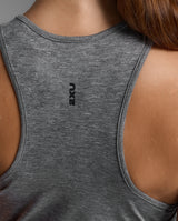 2XU Women Form Soft Jersey Crop Tank - Harbor Mist / Black