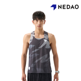 NEDAO Men Qiflow Racing Singlet Vortex - Forge Black