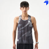 NEDAO Men Qiflow Racing Singlet Vortex - Forge Black