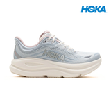 HOKA Women Bondi 9 GLM Wide - Alabaster / Mineral Blue