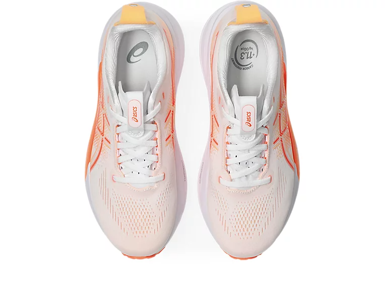 ASICS Women Gel-Kayano 33 - White / Vivid Coral