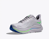 HOKA Men Clifton 10 - Ash Grey / Neon Green