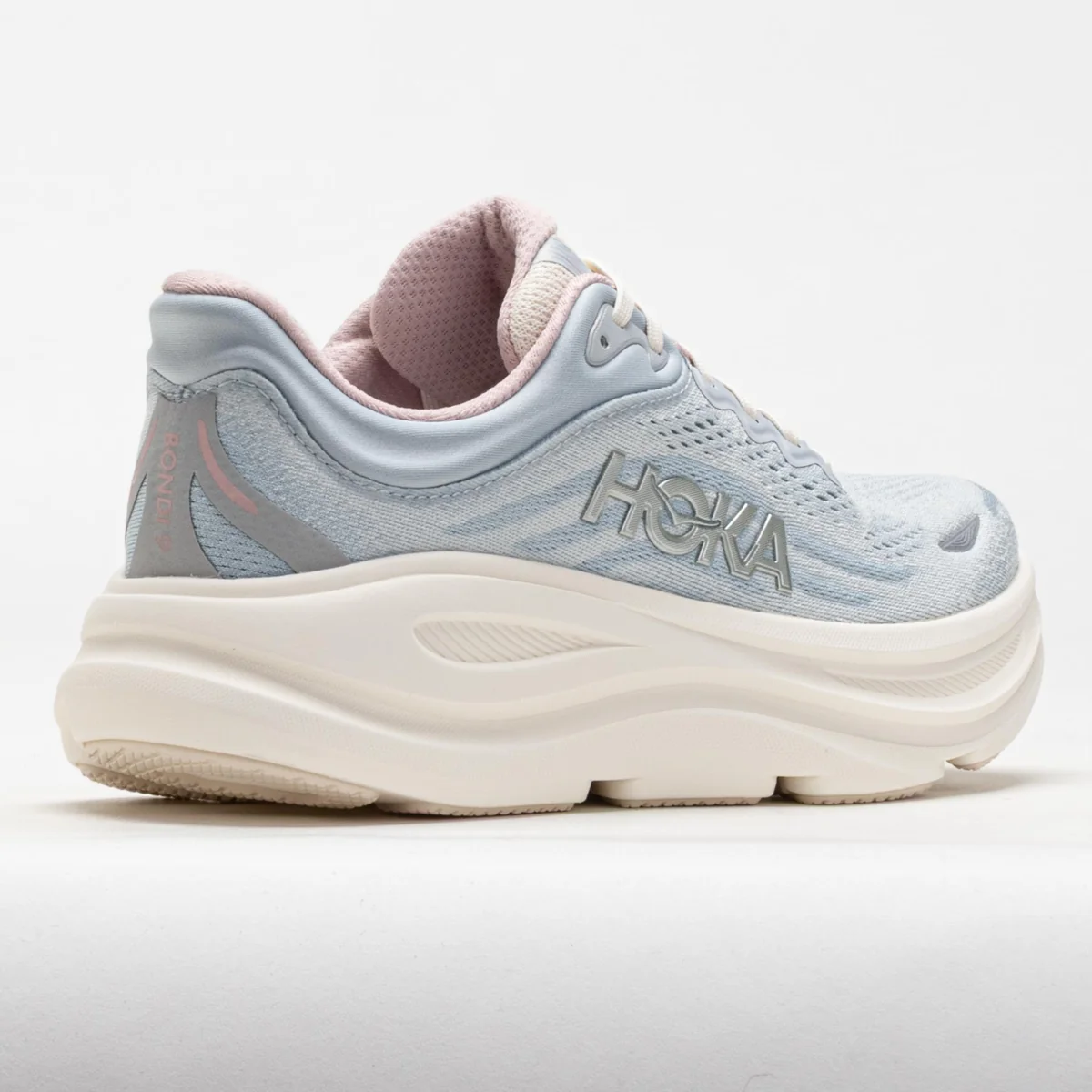 HOKA Women Bondi 9 GLM Wide - Alabaster / Mineral Blue