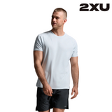 2XU Men Aero Mesh Tee - Moonstone / Black Reflective