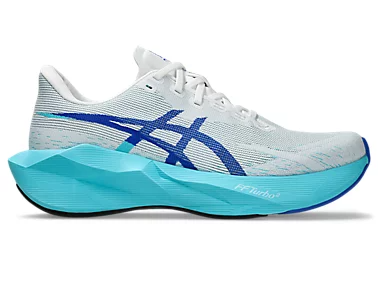 ASICS Men Novablast 6 - White / Energy Aqua