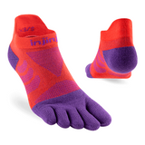 Injinji Women's Ultra Run Midweight No-Show Coolmax - Razzmatazz
