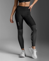 2XU Women Light Speed React Hi-Rise Compression Tights - Black / India Ink