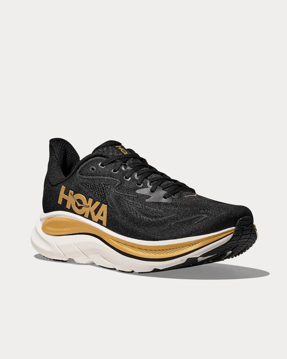 HOKA Men Clifton 10 - Black / Gold