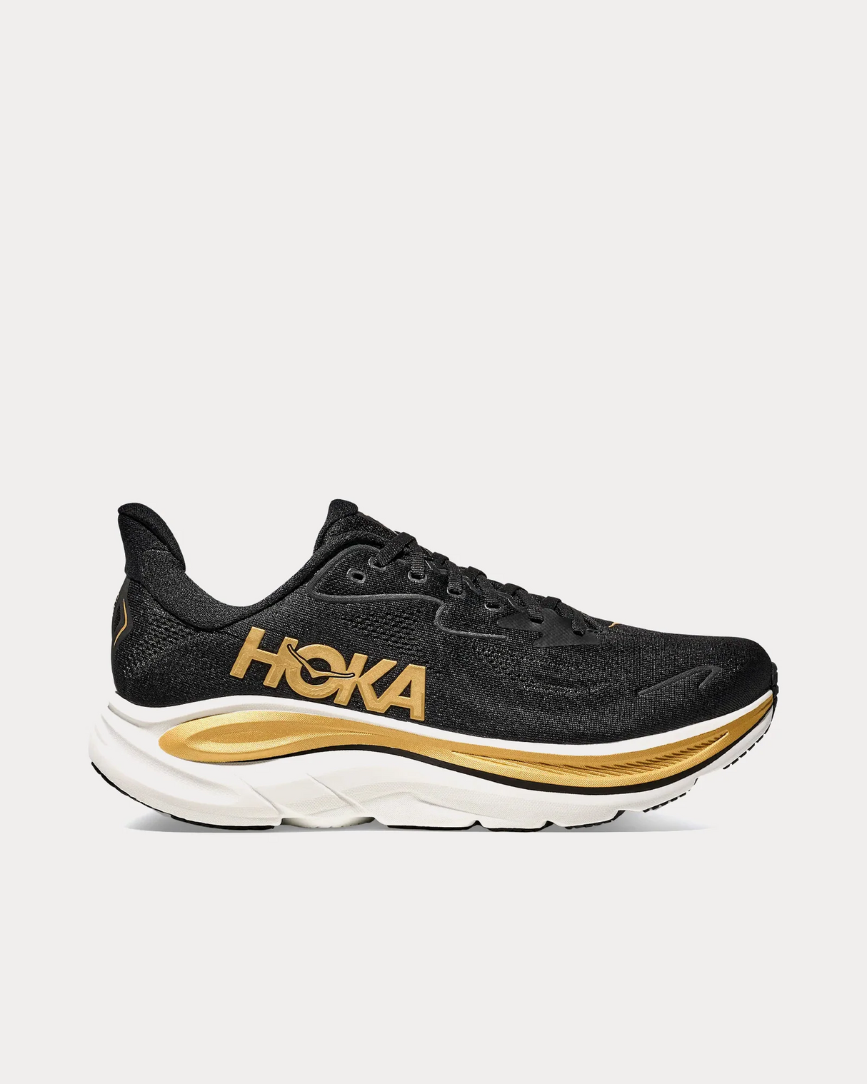 HOKA Men Clifton 10 - Black / Gold