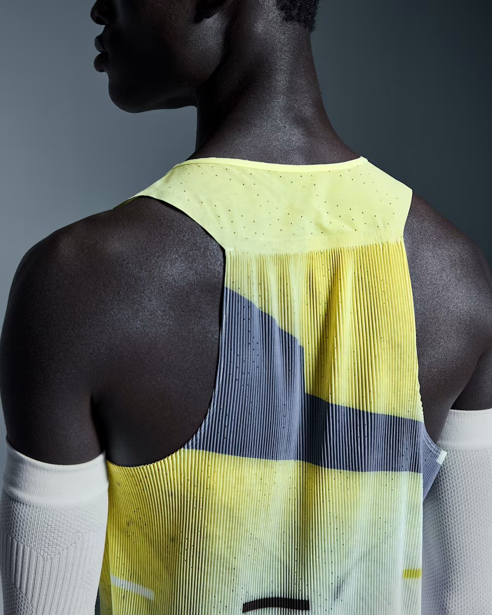 On Men Race Singlet - Limelight / Glacier