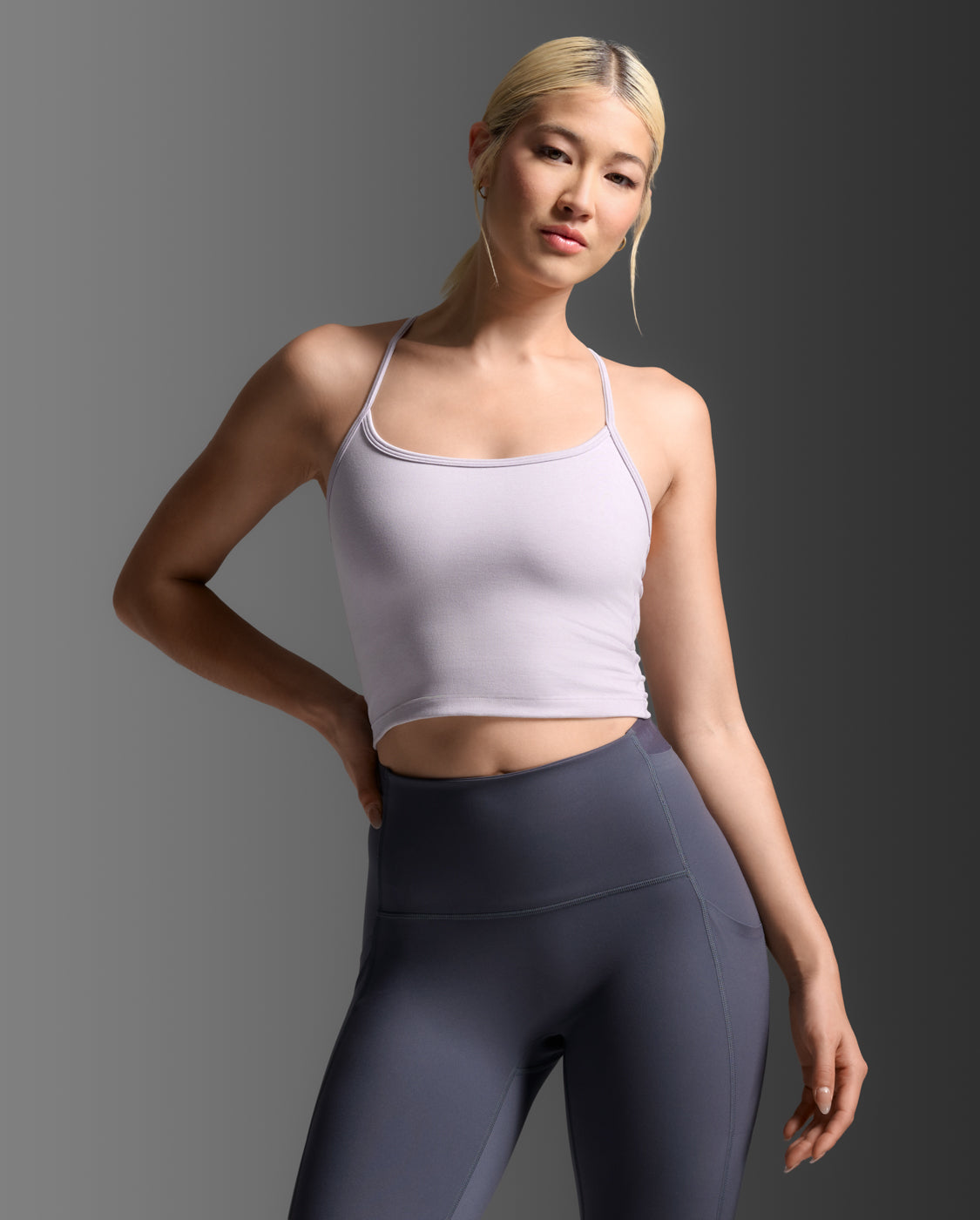 2XU Women Flex Crop Tank - Virtual Violet / Virtual Violet