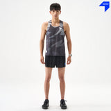 NEDAO Men Qiflow Racing Singlet Vortex - Forge Black
