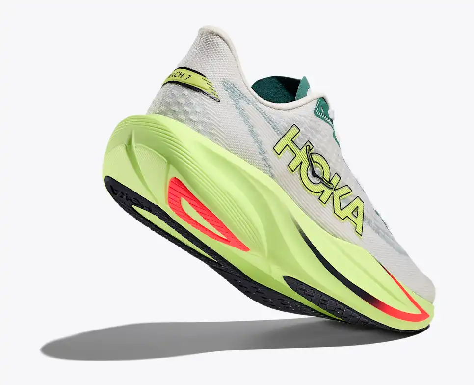 HOKA Men Mach 7 Wide - Frost / Neon Yuzu