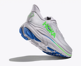 HOKA Men Clifton 10 - Ash Grey / Neon Green