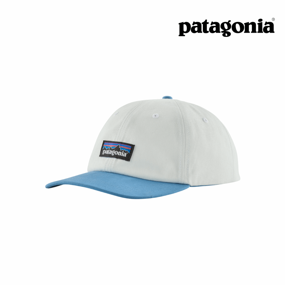 Patagonia P-6 Label Trad Cap - Birch White with Shore Blue