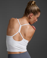 2XU Women Flex Crop Tank - White / White