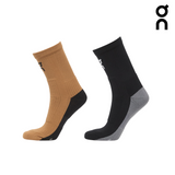 On Unisex Trail Sock High 2 Pack - Black / Sphinx