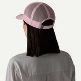 Patagonia P-6 Logo Trucker Hat - White with Quiet Violet
