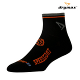 Drymax Lite Trail Running 1/4 Crew - Black/Foliage Green/Orange