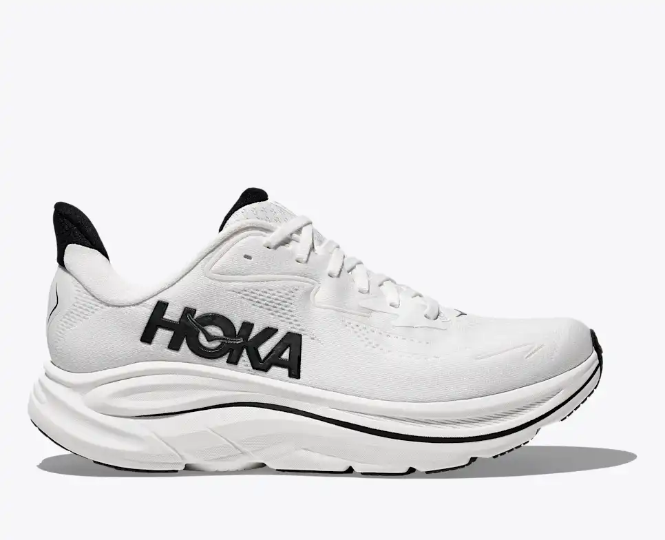 HOKA Men Clifton 10 - White / Black