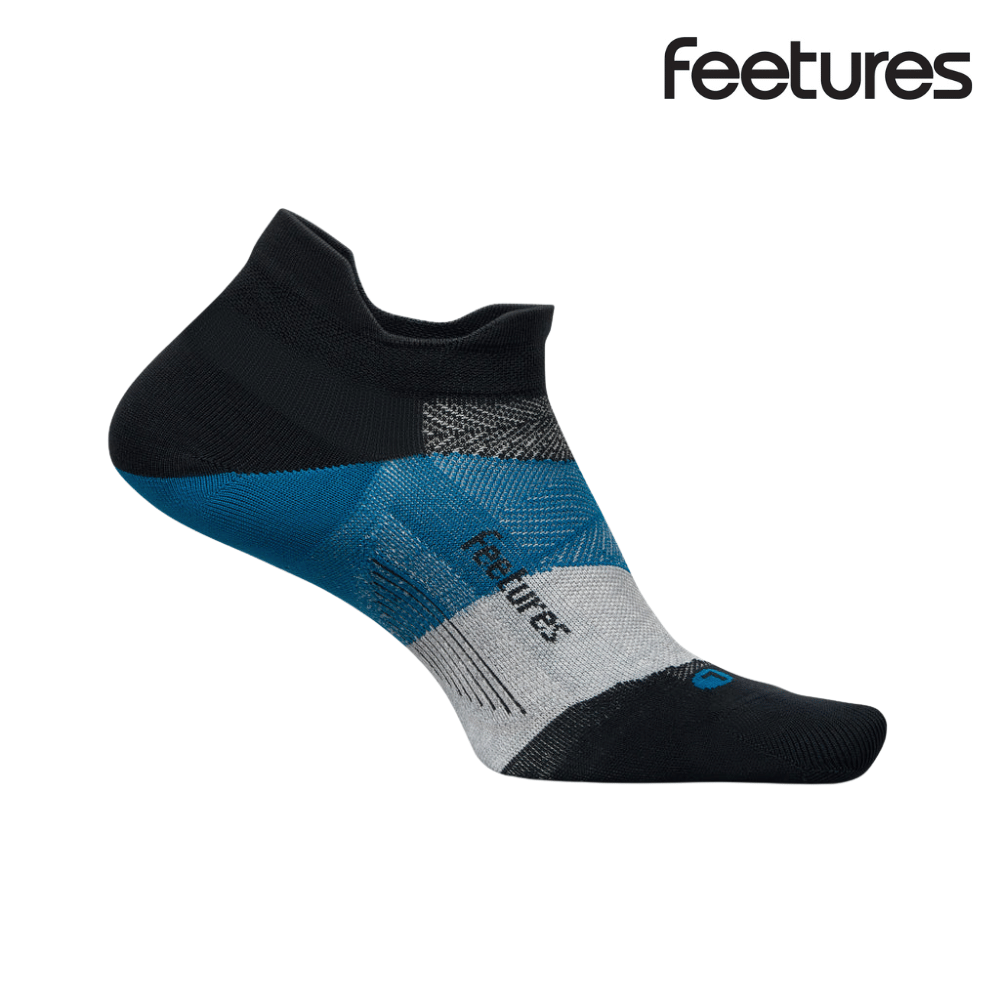Feetures Active Elite Ultra Light Cushion No Show Tab - Black Sea