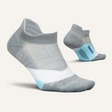 Feetures Active Elite Light Cushion No Show Tab - Gray Sky