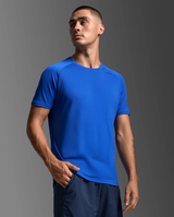 2XU Men Aero Mesh Tee - Surf / Silver Reflective