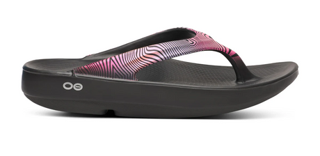 OOFOS Women OOlala Limited - Black Disco Zebra