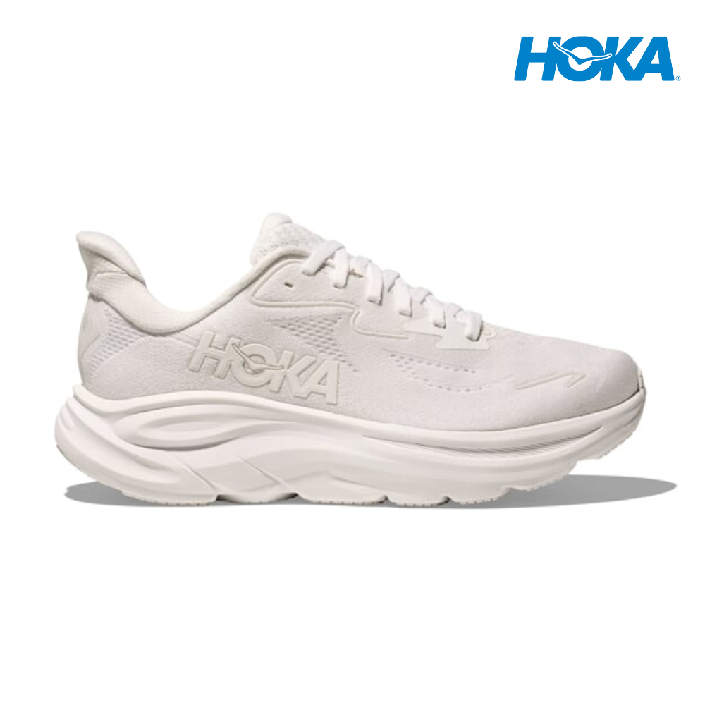 HOKA Women Clifton 10 Wide - White / White – Running Lab Malaysia