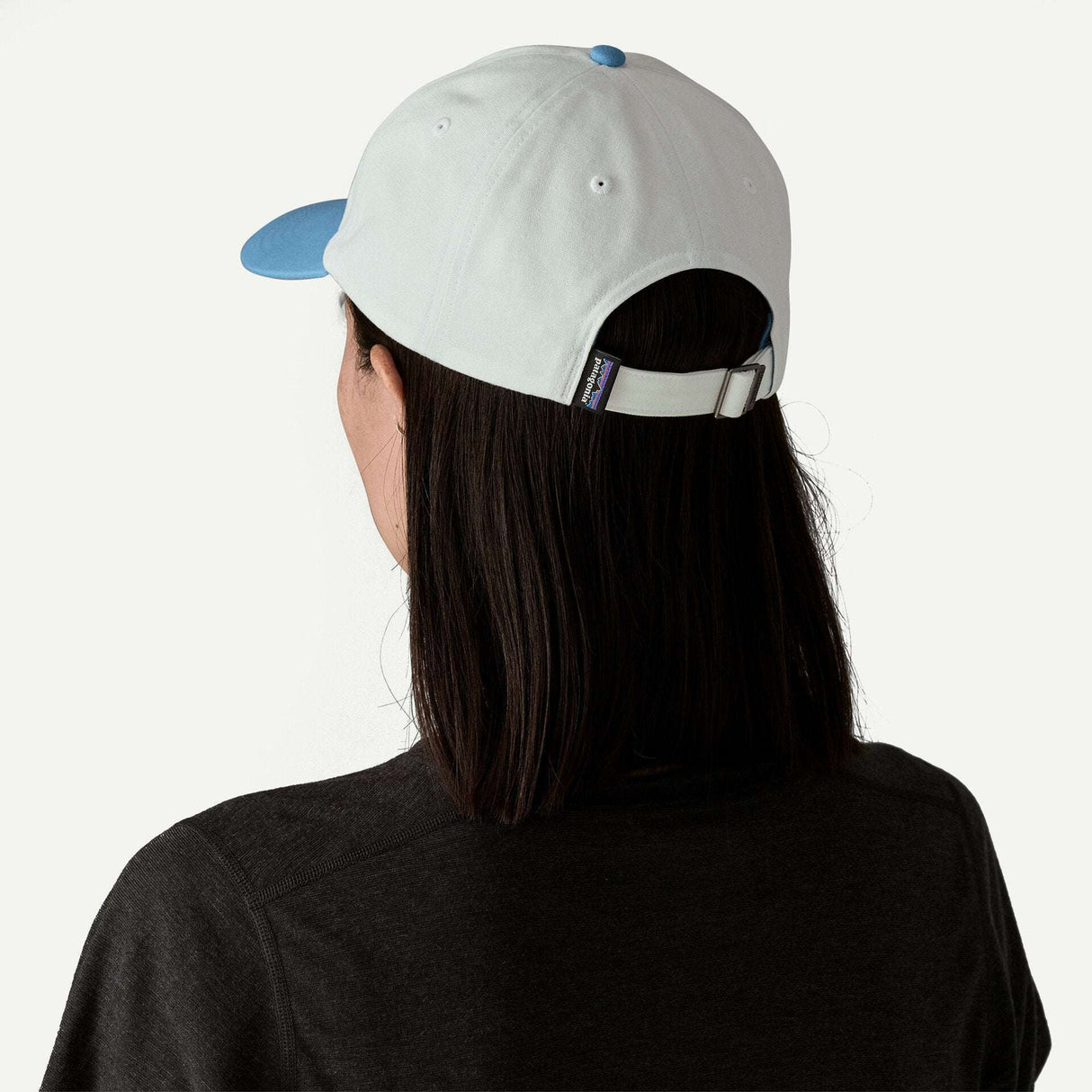 Patagonia P-6 Label Trad Cap - Birch White with Shore Blue